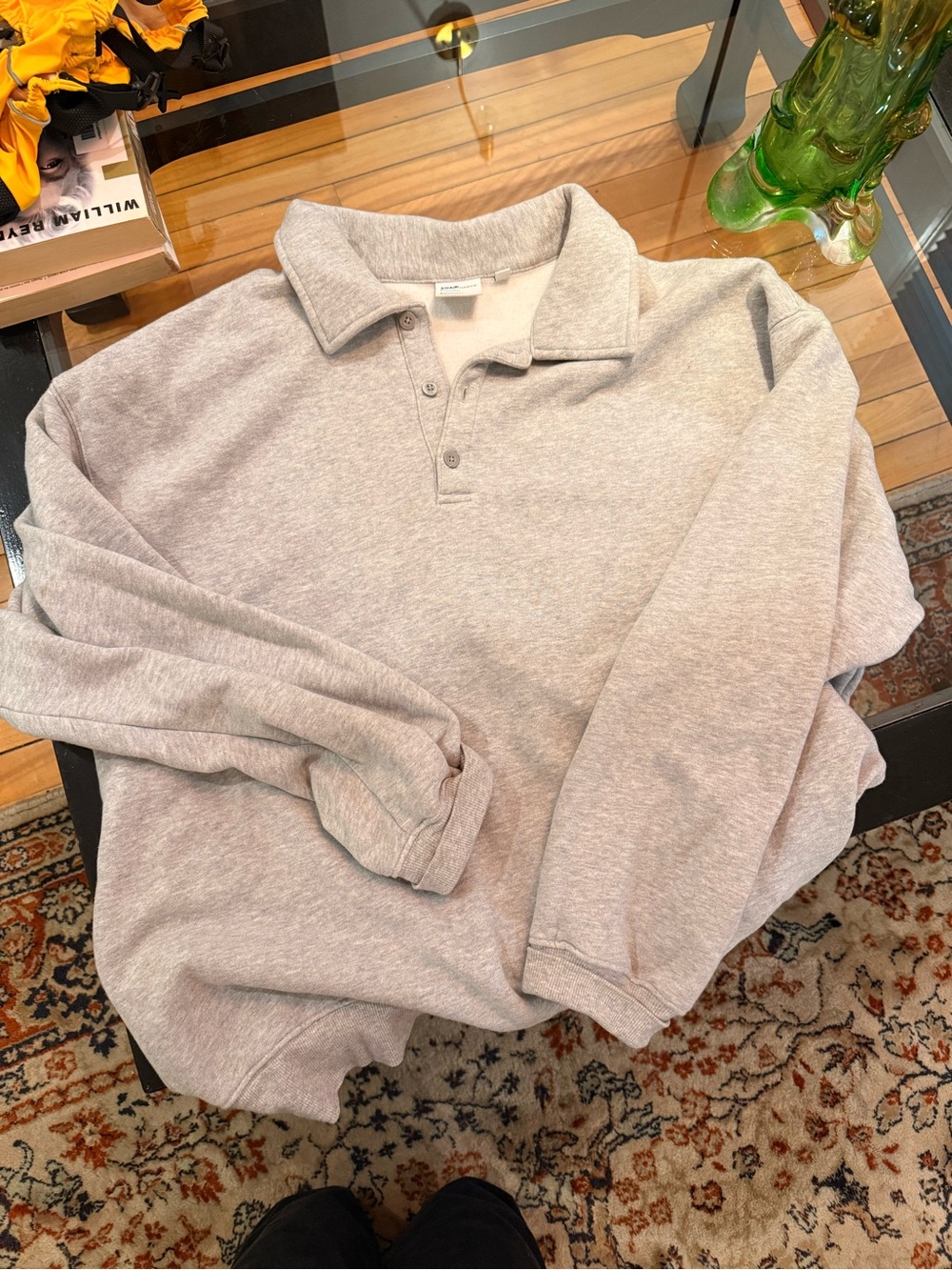 TNA grey oversized polo sweater - Picture 2 of 4
